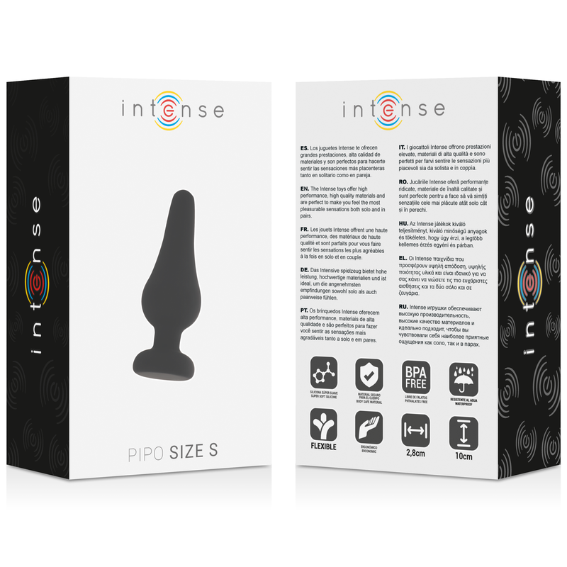 Intense - Plug Anal Pipo S Silicone Noir 9,8 Cm - Image 4