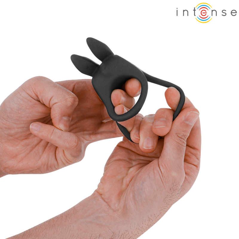 Intense - Sam Vibrateur Double Anneau Pénis 10 Vibrations Noir - Image 3