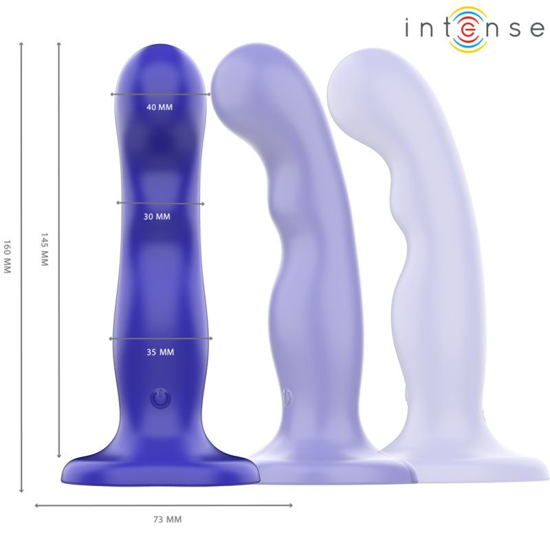 Intense - Shorty Vibrateur Avec Ventouse Télécommande Bleue - Image 2