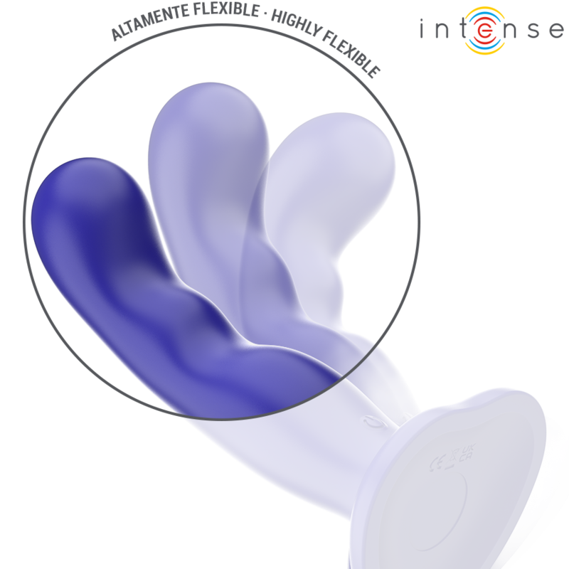 Intense - Shorty Vibrateur Avec Ventouse Télécommande Bleue - Image 4