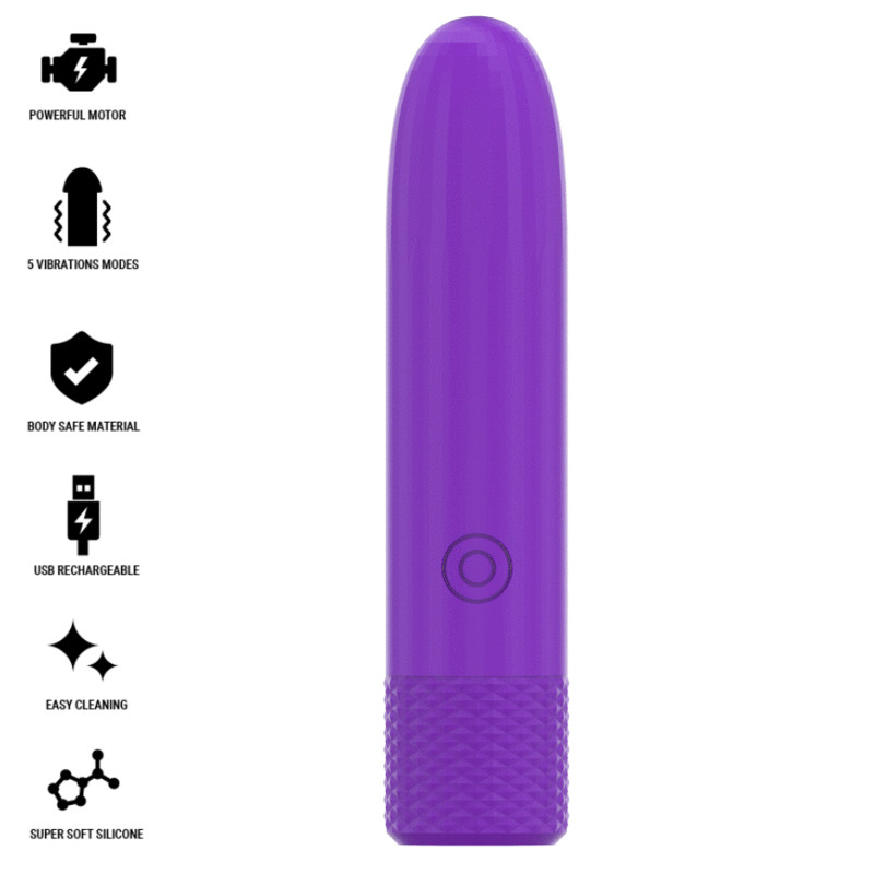 INTENSE - SYMONE BULLET VIBRERENDE OPLADBARE USB 8 VIBRATIES PAARS 10 X 2,2 CM - Image 2