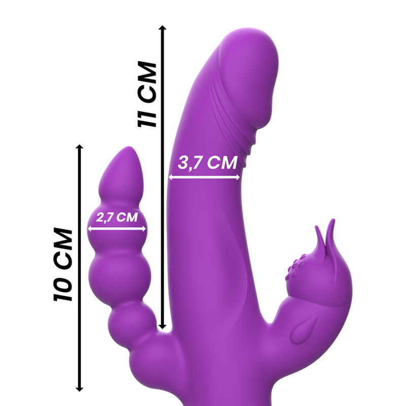 Intense - Vibrateur En Silicone Casanova Rabbit Triple Moteur Violet - Image 4