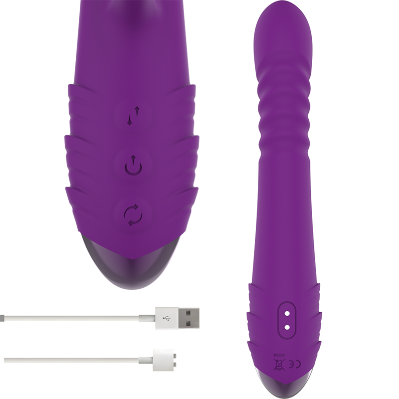 Intense - Vibrateur Rechargeable Multifonction Iggy Up & Down Avec Stimulateur Clitoral Violet - Image 5