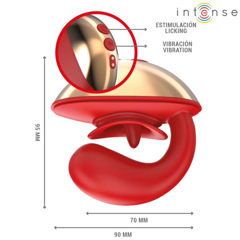 Intense - Vibrateur & Stimulateur Mariah En Forme De U 10 Vibrations Rouge - Image 5
