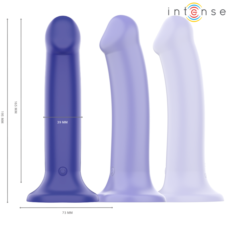 INTENSE - VICTORIA VIBRATOR MET ZUIGER 10 VIBRATIES DONKERBLAUW AFSTANDSBEDIENING - Image 2