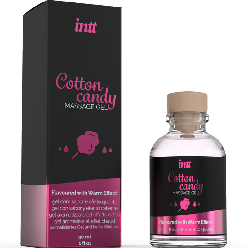 INTT MASSAGE & ORAL SEX - GEL DE MASSAGE SAVEUR COTTON BABE À PAPA ET EFFET CHAUFFANT - Image 2