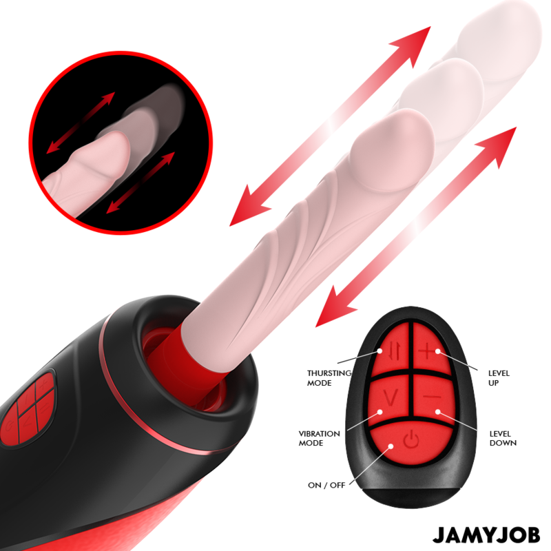 JAMYJOB - MASTURBATEUR AUTOMATIQUE PYSTON BASE AVEC DILDO À TÉLÉCOMMANDE - Image 3