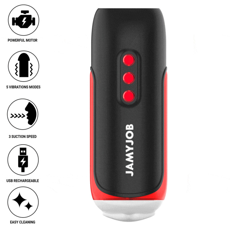JAMYJOB - MASTURBATEUR BUCCAL AUTOMATIQUE BLAZE 5 MODES D'ASPIRATION ET DE VIBRATION - Image 2