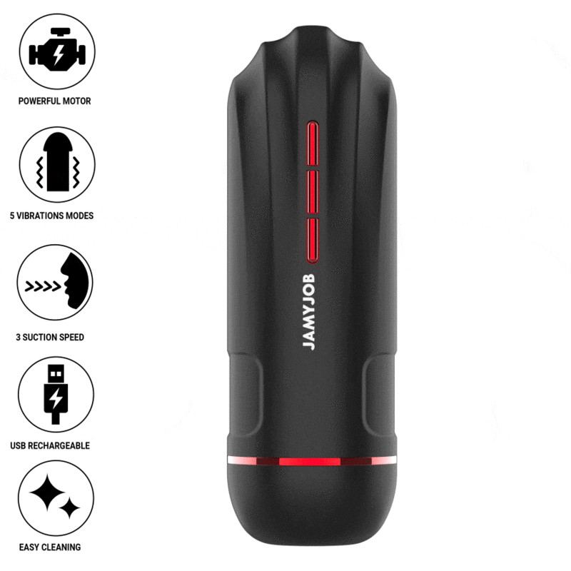 JAMYJOB - MASTURBATEUR BUCCAL AUTOMATIQUE MEGABITE 5 MODES D'ASPIRATION ET DE VIBRATION - Image 2