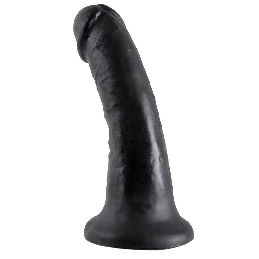 King Cock - 6" Pene Negro 15.2 Cm