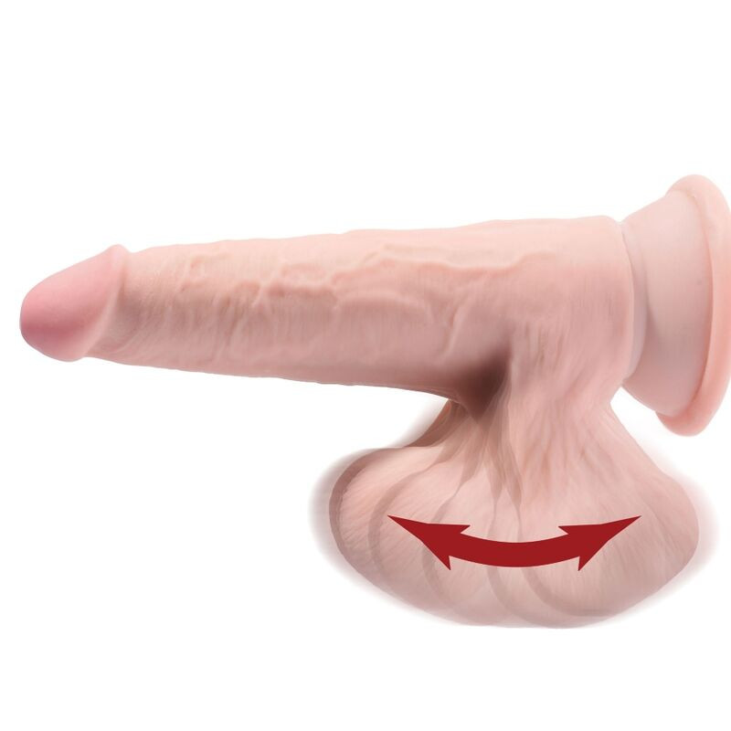 KING COCK - 3D PLUS BALLEN DILDO 24.5 CM LICHTE HUID - Image 3