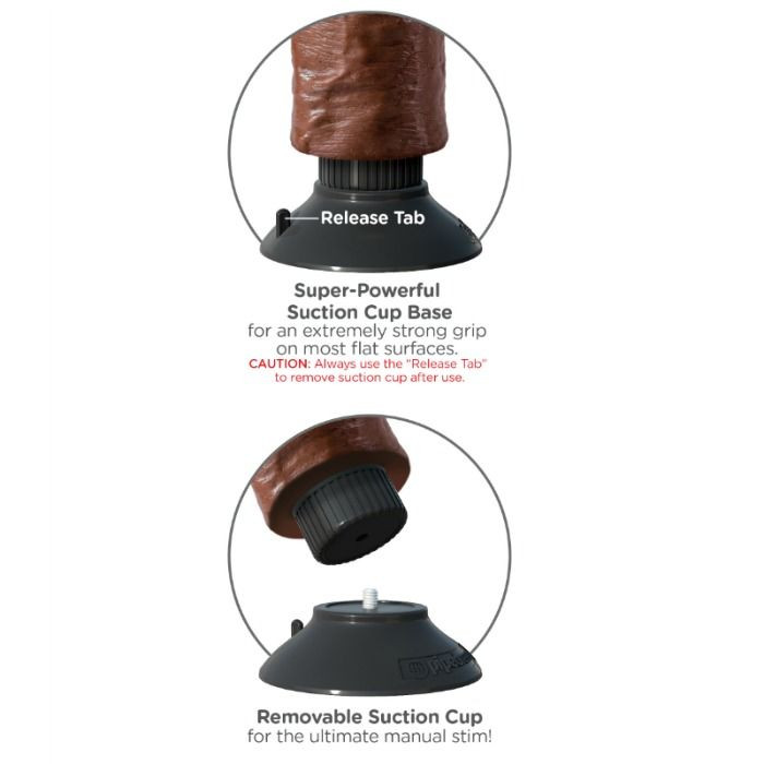 KING COCK - VIBRATING COCK BROWN 15.24 CM - Image 3