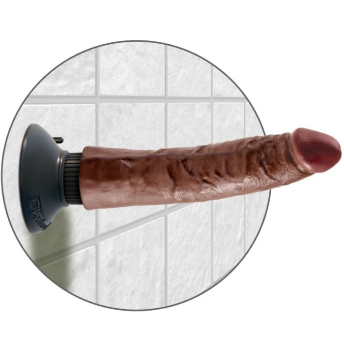 KING COCK - VIBRATING COCK BROWN 20.32 CM - Image 4