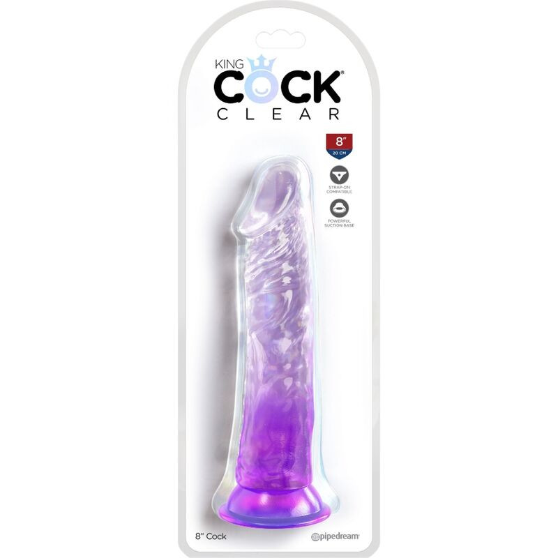 King Cock - Transparante Realistische Penis 19.7 Cm Paars - Image 2