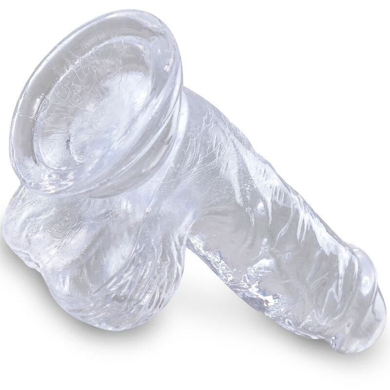 KING COCK - CLEAR REALISTIC PENIS WITH BALLS 10.1 CM TRANSPARENT - Image 4