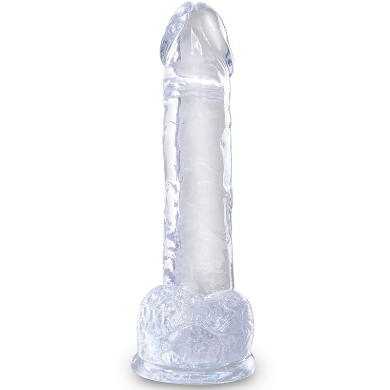 King Cock - Clear Realistic Penis With Balls 15.2 Cm Transparent - Image 2