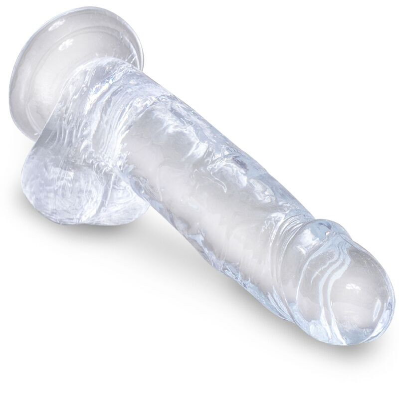 King Cock - Clear Realistic Penis With Balls 15.2 Cm Transparent - Image 3