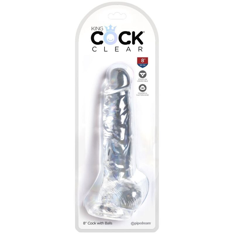 KING COCK - CLEAR REALISTIC PENIS WITH BALLS 16.5 CM TRANSPARENT - Image 5
