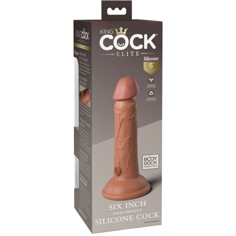 King Cock - Elite Realistische Silicone Dildo 15.2 Cm Caramel - Image 5
