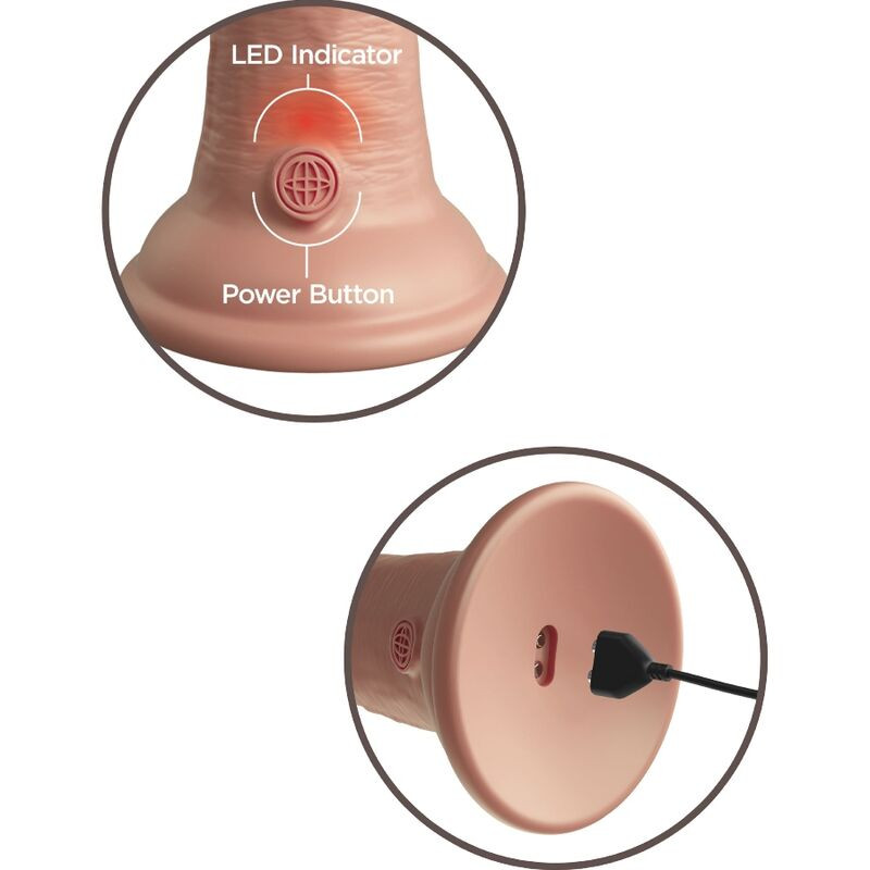 King Cock - Elite Realistic Dildo Vibrating & Silicone 20.3 Cm - Image 4