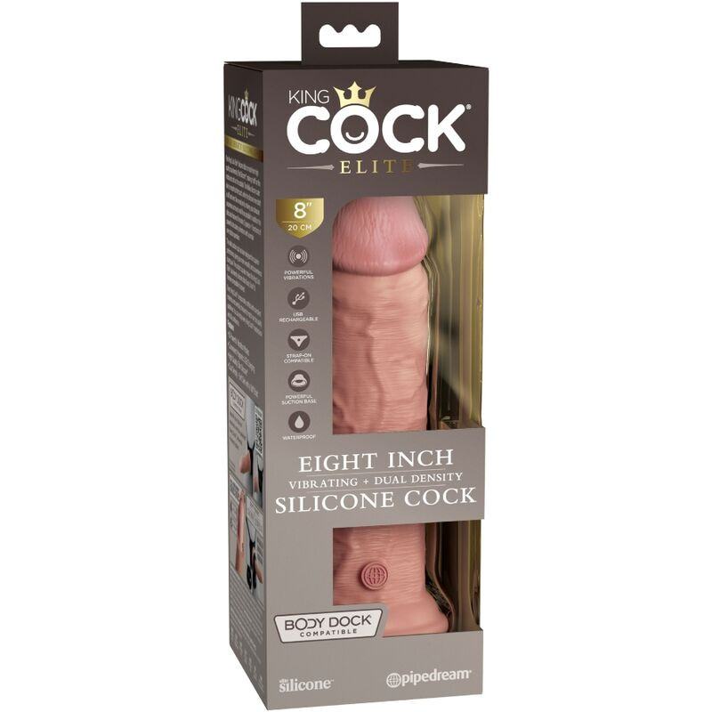 King Cock - Elite Realistic Dildo Vibrating & Silicone 20.3 Cm - Image 5