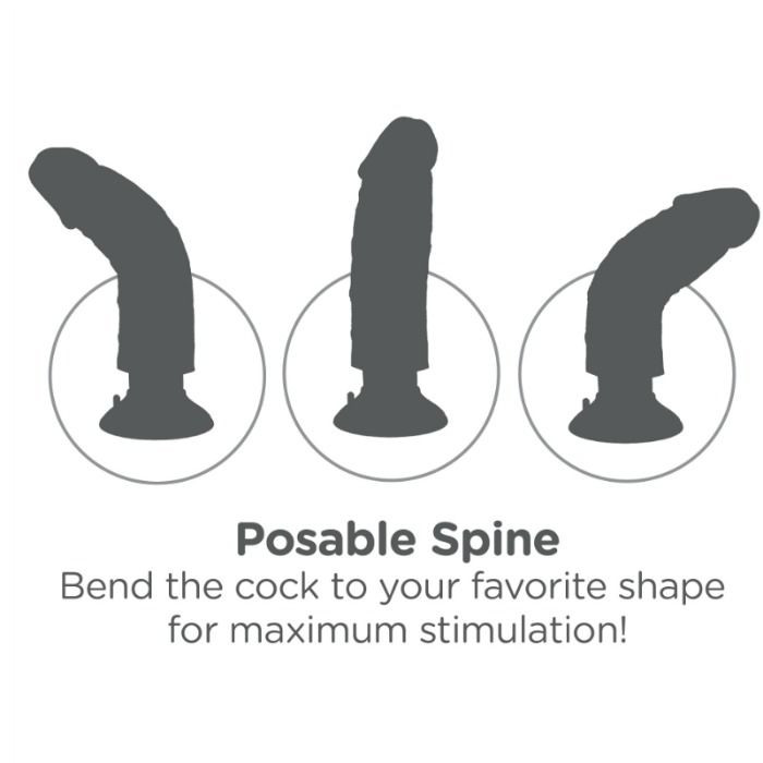 KING COCK - 20.32 CM VIBRATING COCK FLESH - Image 2