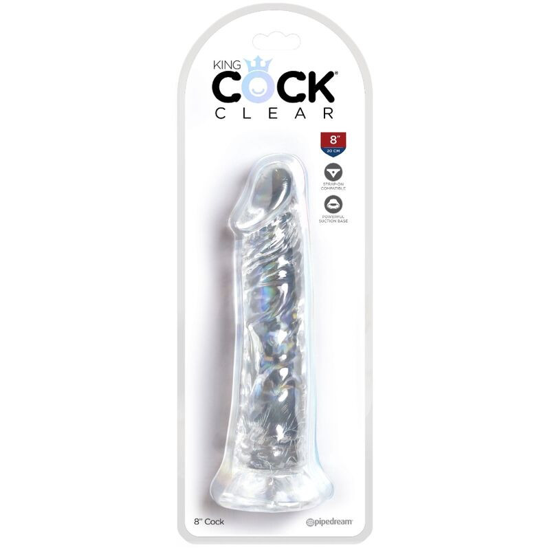 KING COCK - CLEAR REALISTIC PENIS 19.7 CM TRANSPARENT - Image 4