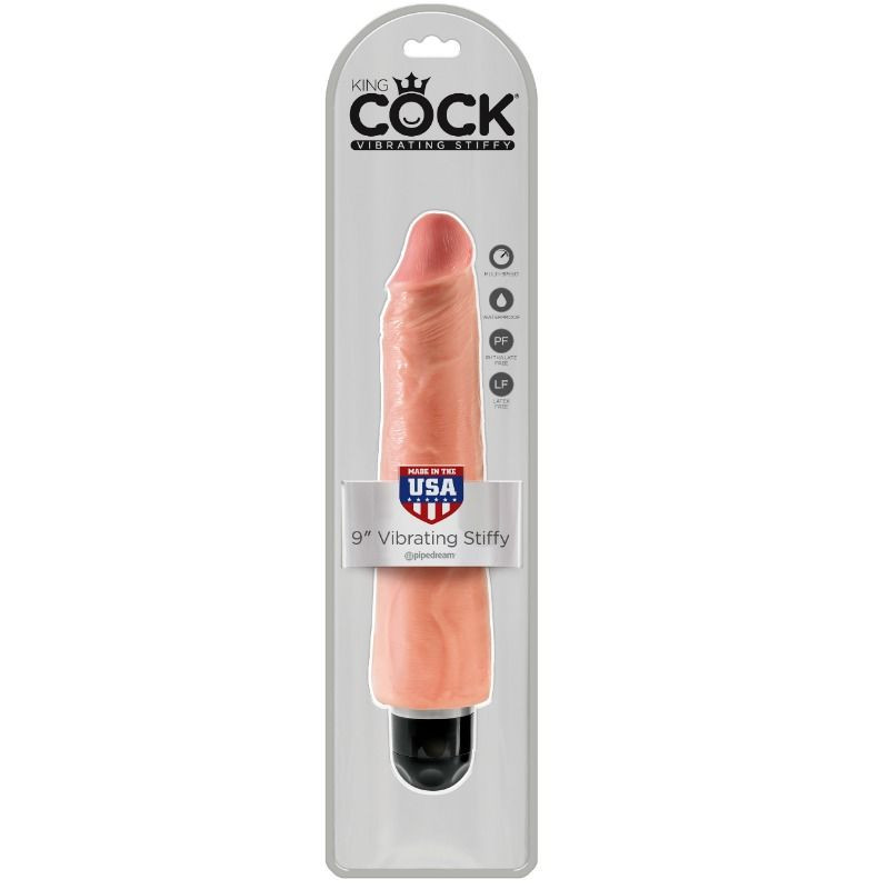 King Cock 23 Cm Vibrating Stiffy - Flesh - Image 3