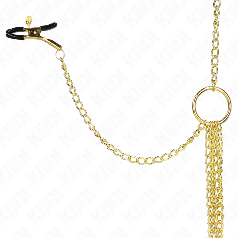 KINK - 4 NIPPLE AND CLIT CLAMPS ADJUSTABLE GOLD - Image 4