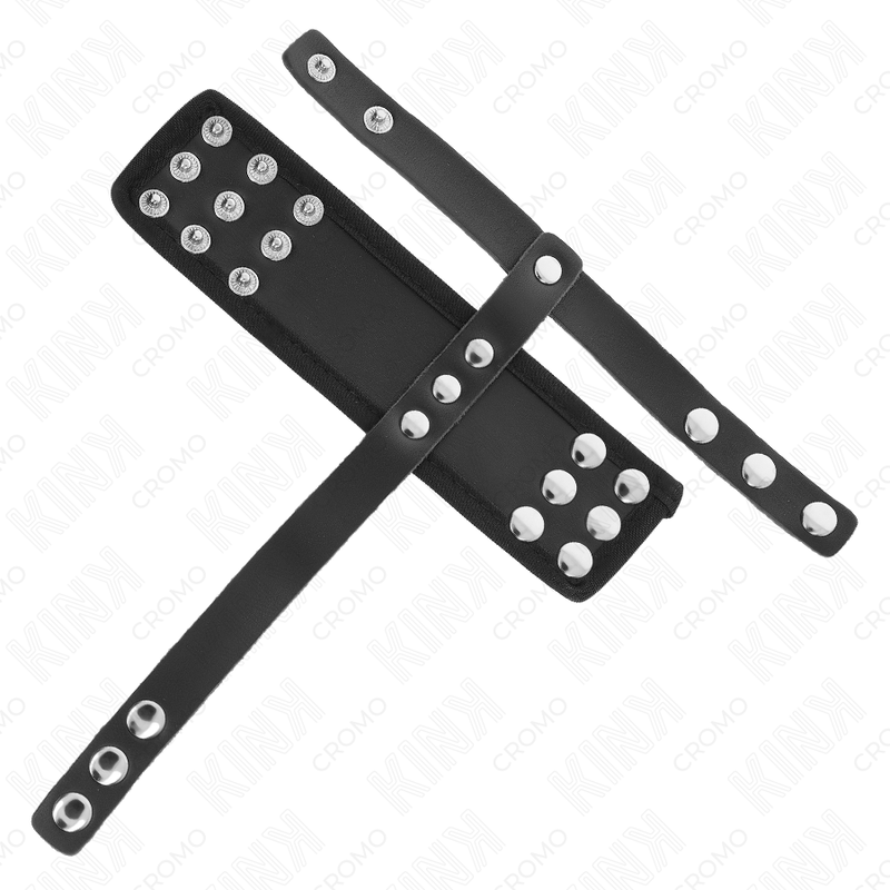 Kink - Anneau De Cage À Pénis En Cuir Avec Sangle Réglable De Séparation Des Balles Revêtueuse - Image 5