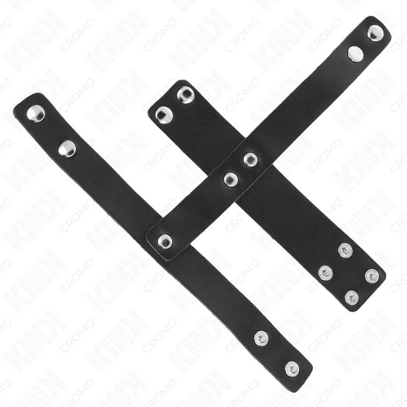 Kink - Anneau De Cage À Pénis En Cuir Avec Séparateur De Balles Réglable - Image 4
