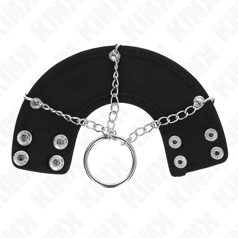 Kink - Anneau Pénis Chaîne 4 Cm 7 Cm Métal Avec Ceinture En Cuir - Image 3