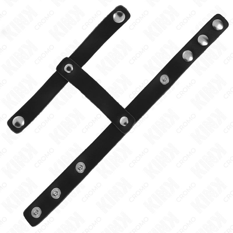 Kink - Anneau Pénis En Cuir Réglable Et Sangle Diviseur De Couilles - Image 4