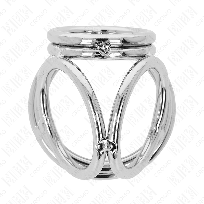 Kink - Anneau Pénis En Métal Triple Chrome 3,8 Cm À 5 Cm Modèle 1 - Image 4