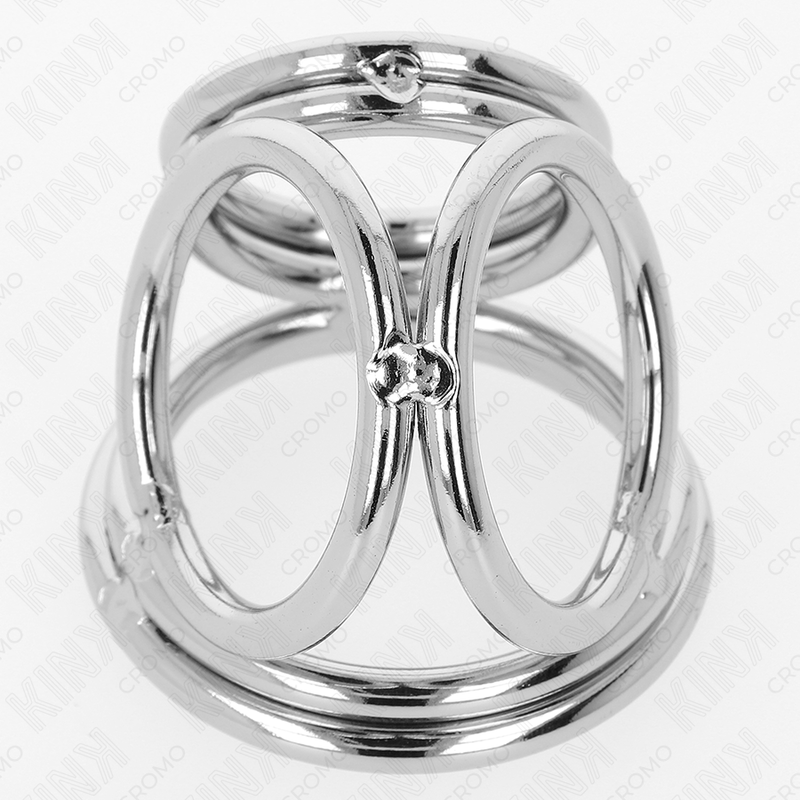 Kink - Anneau Pénis En Métal Triple Chrome 3,8 Cm À 5 Cm Modèle 1 - Image 5
