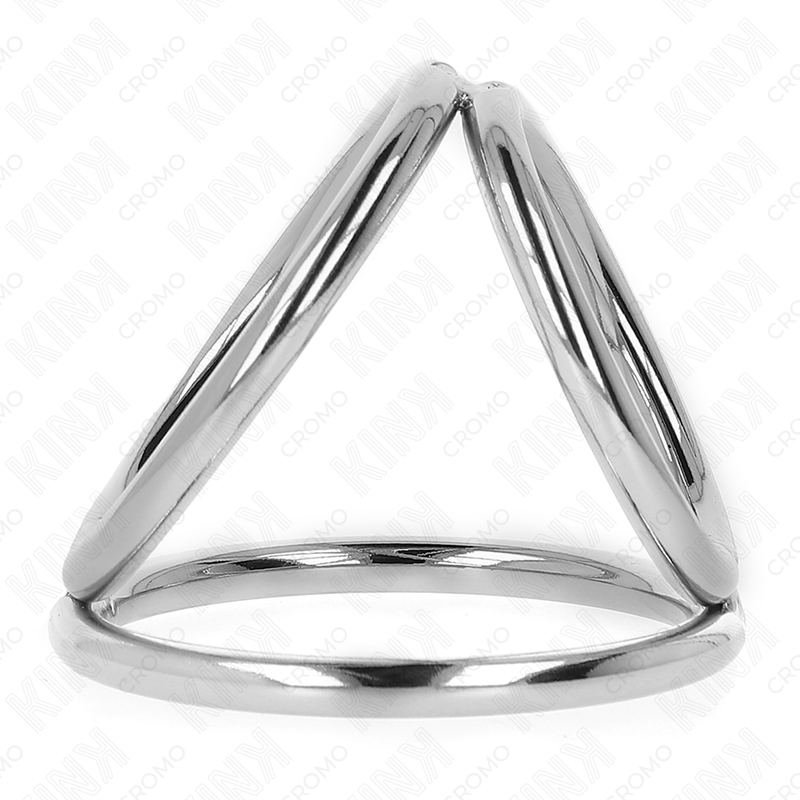Kink - Anneau Pénis En Métal Triple Chrome 3,8 Cm À 5 Cm Modèle 2 - Image 4
