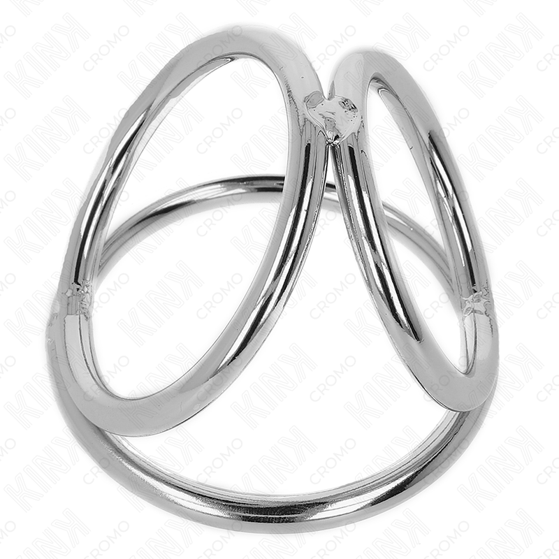 Kink - Anneau Pénis En Métal Triple Chrome 3,8 Cm À 5 Cm Modèle 2 - Image 5