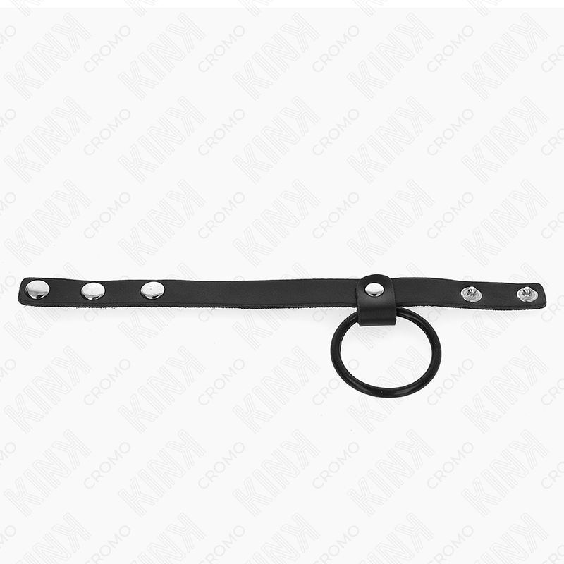 Kink - Anneau Pénis En Silicone 3,8 Cm Et Séparateur De Balles En Cuir 22 X 1,5 Cm - Image 3