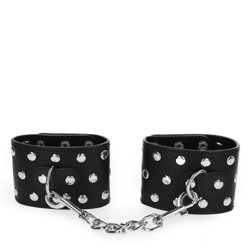 Kink - Appareils De Retenue Poignets Avec Fermeture Pression Pleine De Rivets Noir Ajustable 19-24 Cm X 5,5 Cm - Image 3