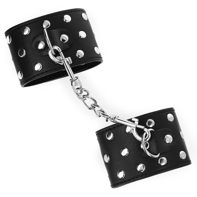 Kink - Appareils De Retenue Poignets Avec Fermeture Pression Pleine De Rivets Noir Ajustable 19-24 Cm X 5,5 Cm - Image 4