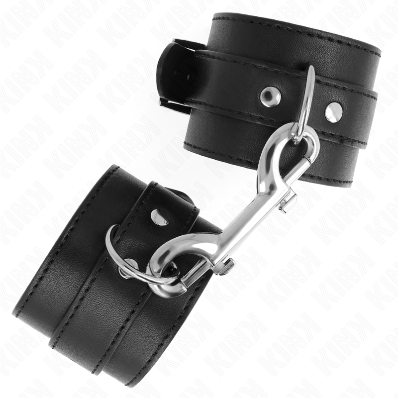 Kink - Appareils-Poignets - Rangée De Rivets Simple Et Grande Boucle Noire Réglable 17-28 Cm X 5 Cm - Image 2