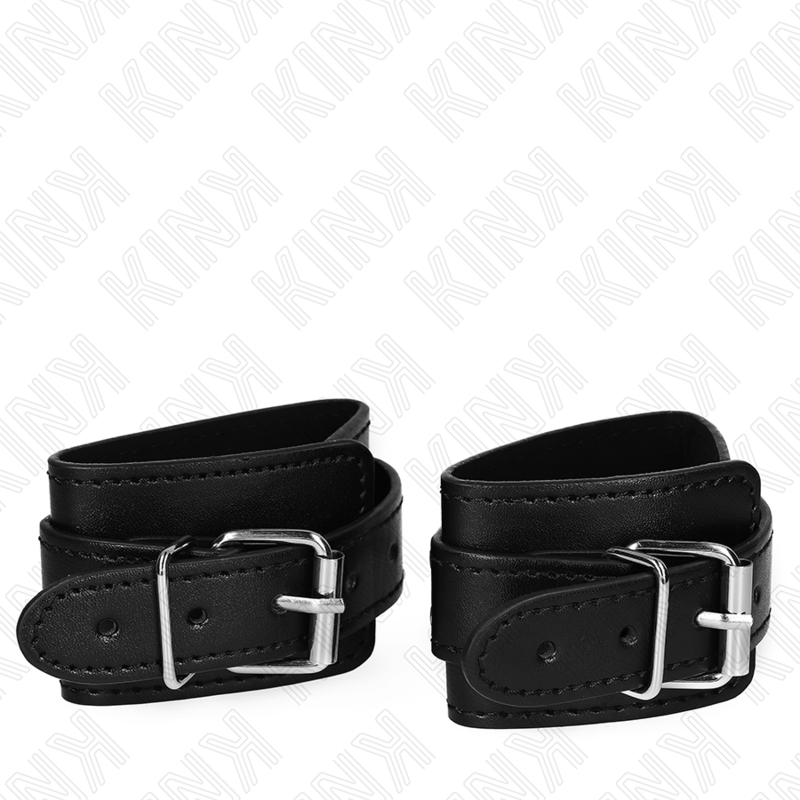 Kink - Appareils-Poignets Verrouillables Dungeon Noir Ajustables 21-28 Cm X 5,5 Cm - Image 2