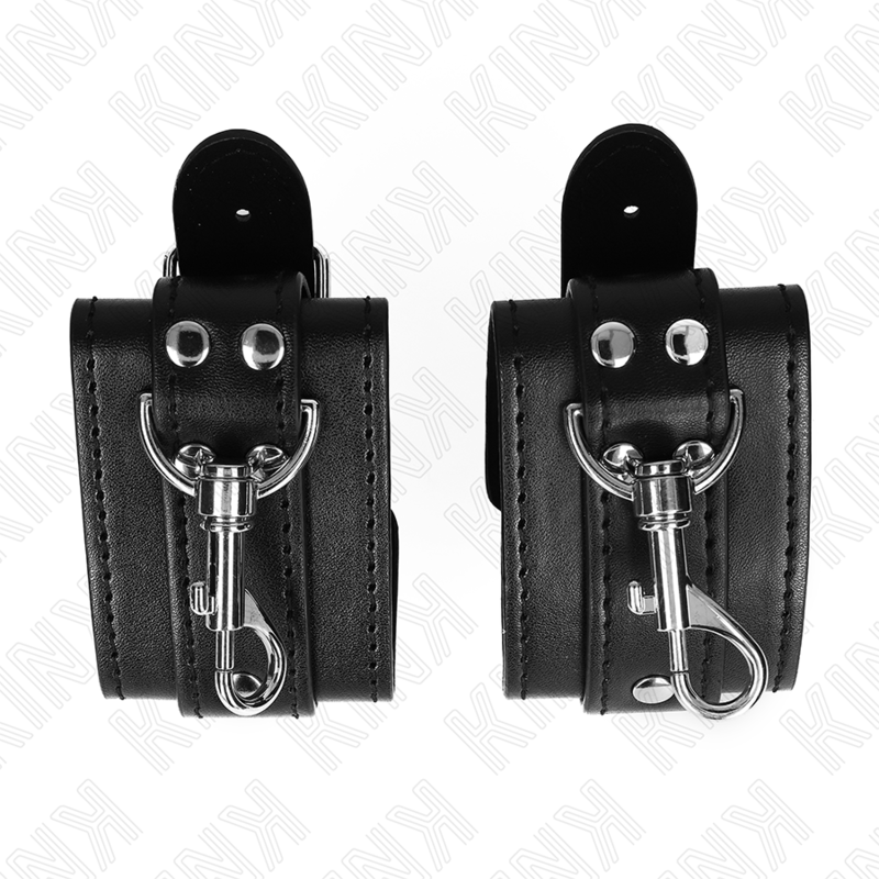 Kink - Appareils-Poignets Verrouillables Dungeon Noir Ajustables 21-28 Cm X 5,5 Cm - Image 4