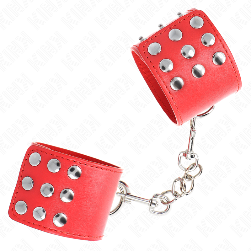 Kink - Appui-Poignets Avec Bouton-Pression Rouge Réglable 19-24 Cm X 5,5 Cm - Image 2