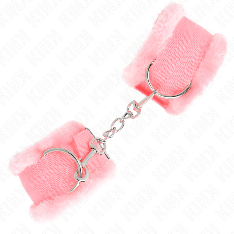 Kink - Appui-Poignets Doublés De Fourrure Rose Réglable 17-31 Cm X 7 Cm - Image 2