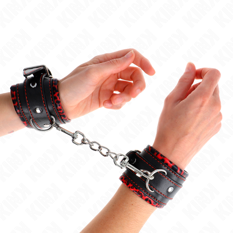 Kink - Rood/Zwart Verschonen Polssteunen Verstelbaar 17-29 Cm X 6 Cm - Image 4
