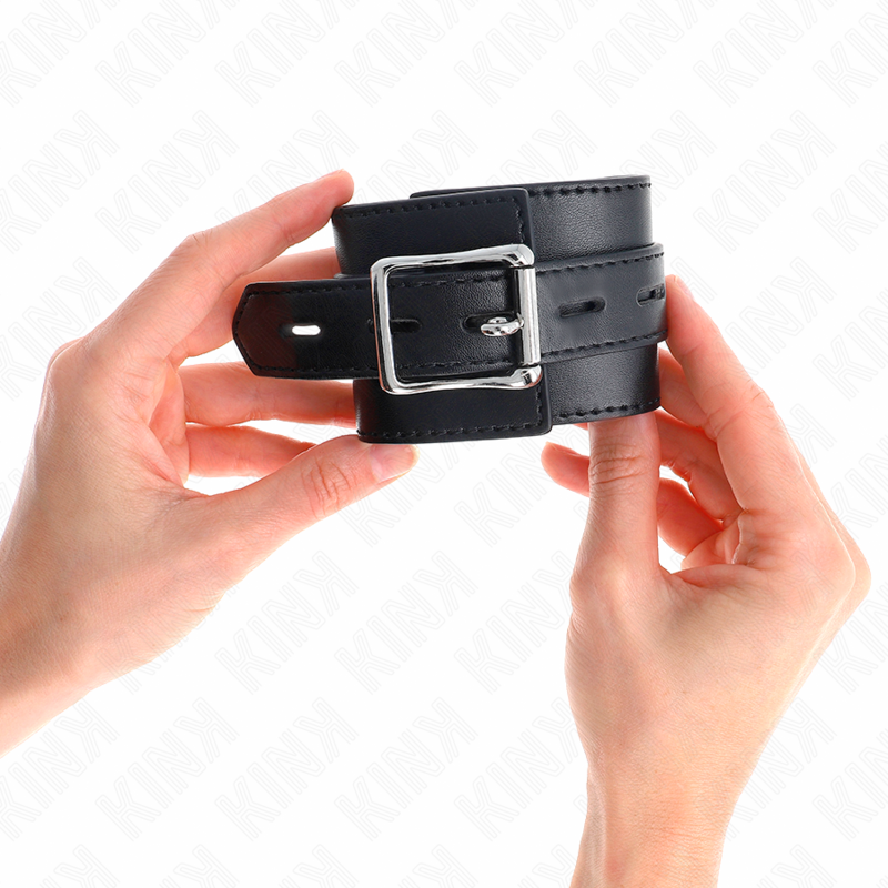 Kink - Appui-Poignets Noir Avec Ceinture Noire Réglable 17-28 Cm X 6 Cm - Image 3