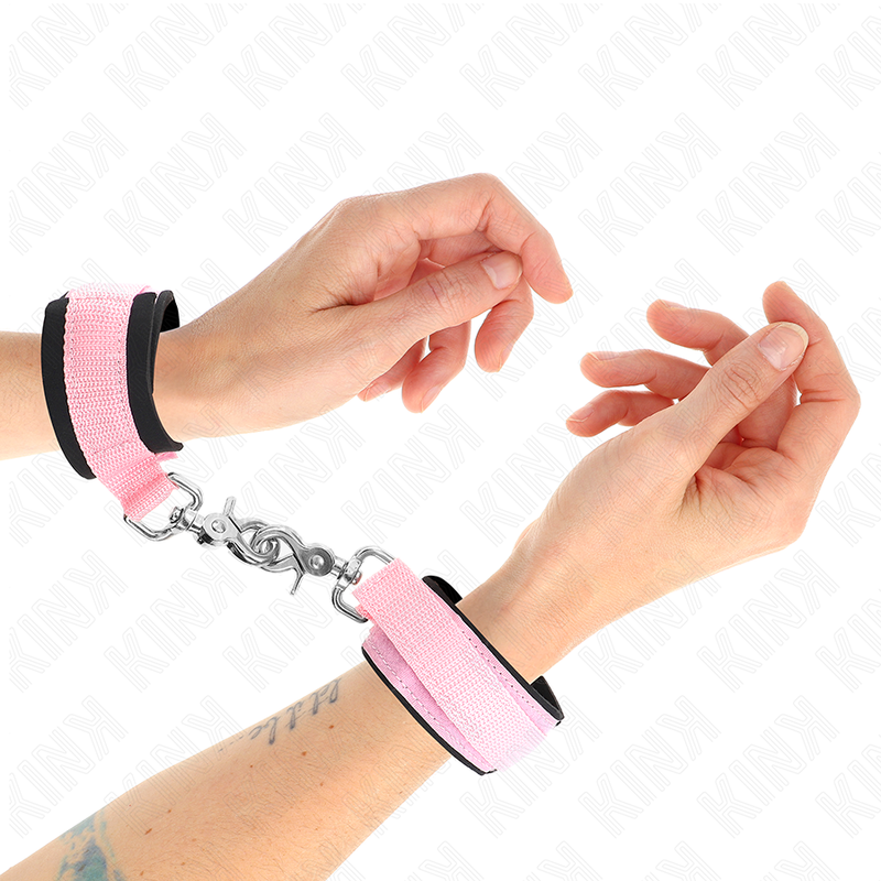 KINK - ADJUSTABLE NEOPRENE WRIST RESTRAINTS PINK ADJUSTABLE 22-34 CM - Image 4
