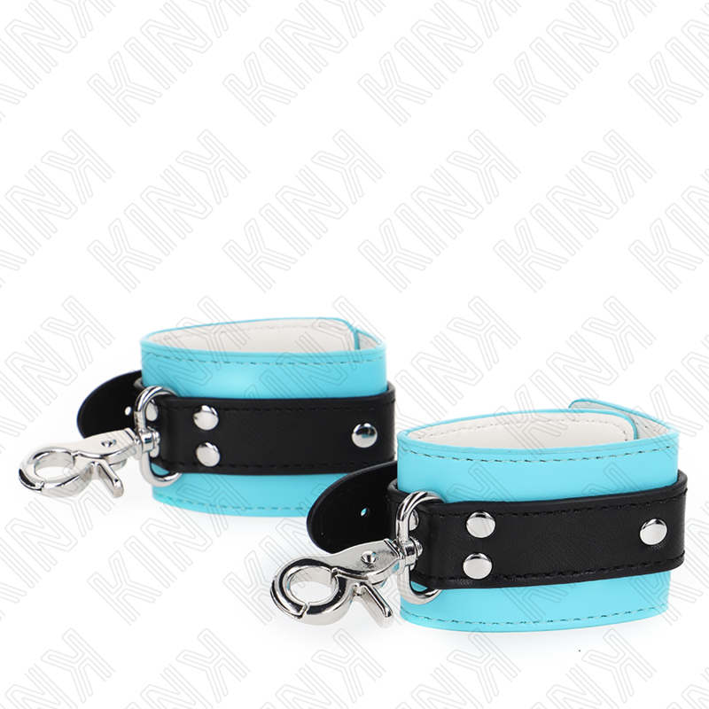 Kink - Appui-Poignets Verrouillables Premium Noir / Bleu Réglable 21-28 Cm X 5,5 Cm - Image 3
