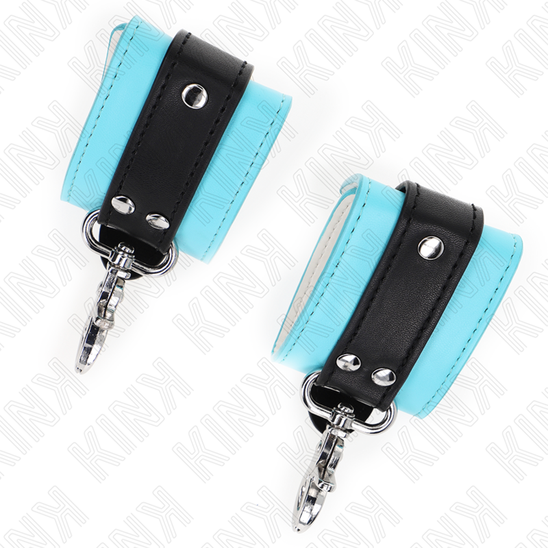 Kink - Appui-Poignets Verrouillables Premium Noir / Bleu Réglable 21-28 Cm X 5,5 Cm - Image 4